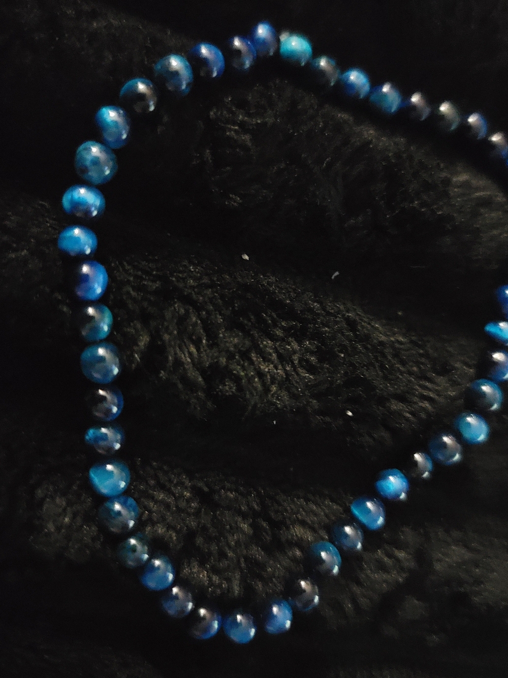 Blue Beaded Bracelet - Round Beads
